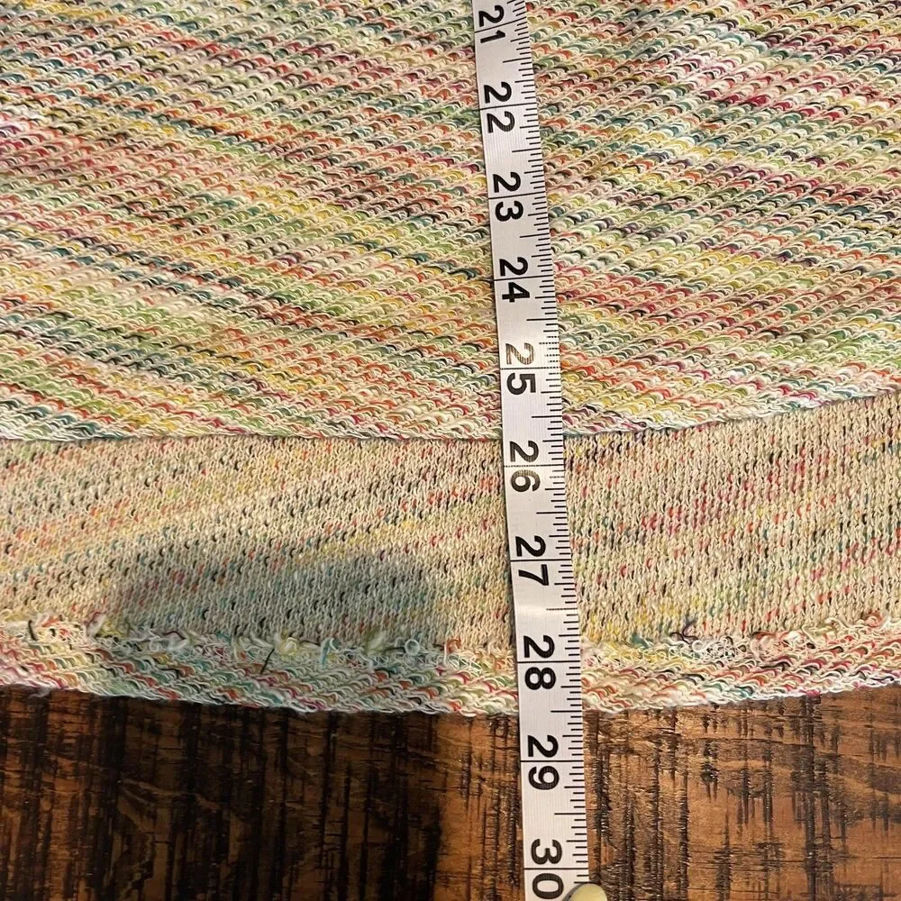 Attic Salt Sweater Womens Large Multicolor Linen‎ Blend Knit Pullover Not Today
